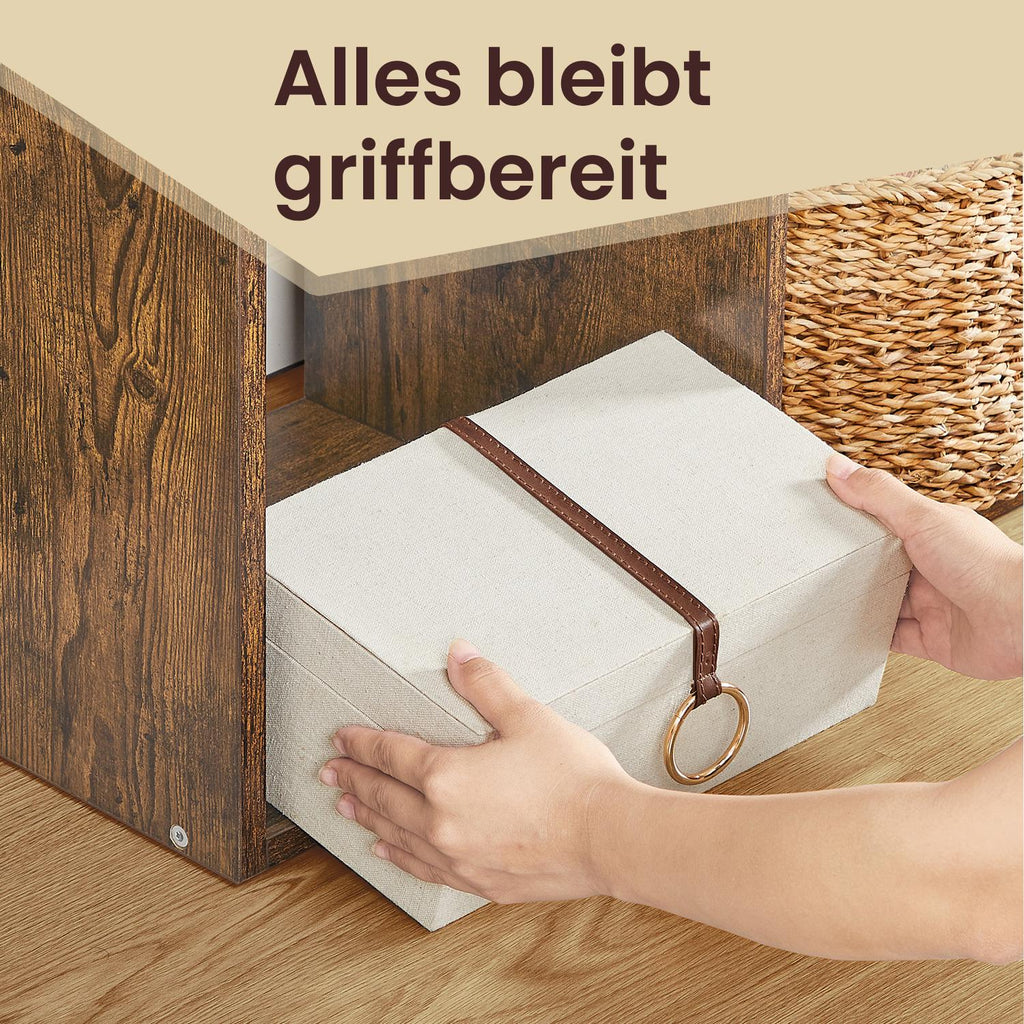 Bücherregal, mit 10 Fächern vintagebraun