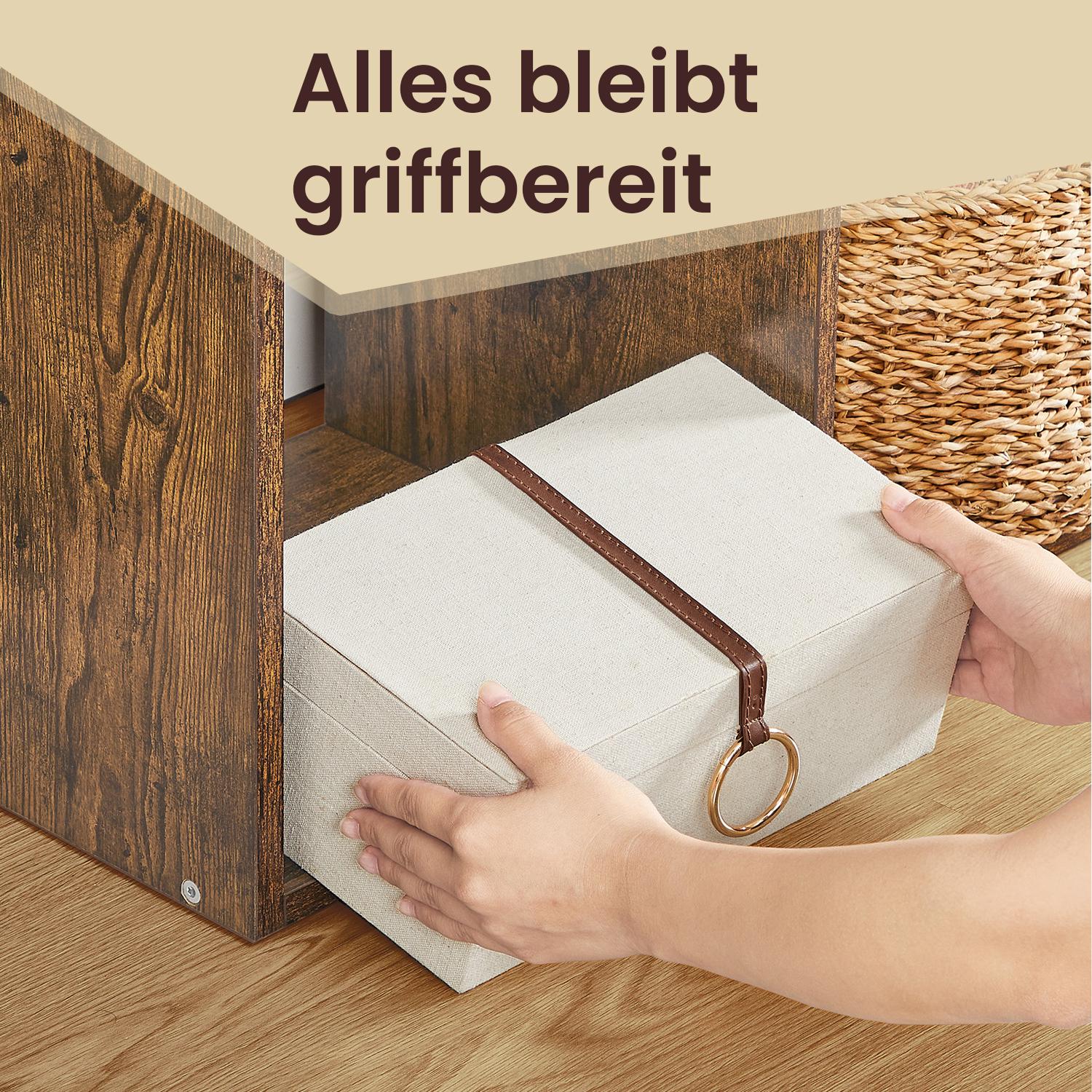 Bücherregal, mit 10 Fächern vintagebraun