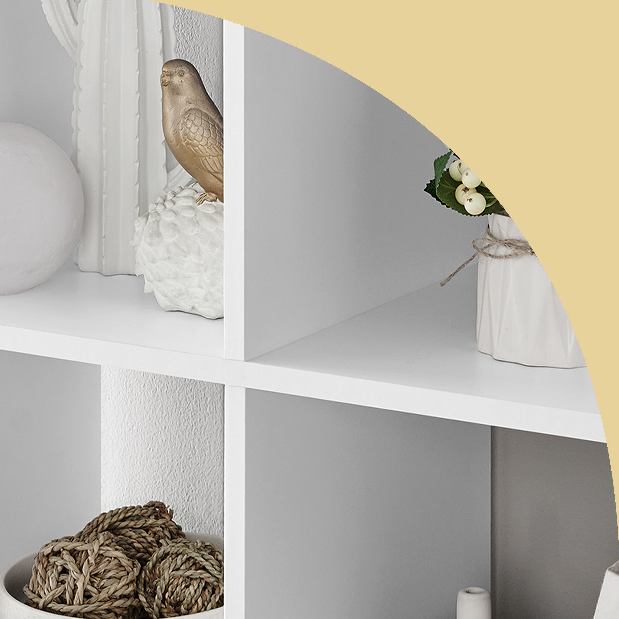 Regal 10 Fächer, Aufbewahrungsregal für Schlafzimmer, Wohnzimmer