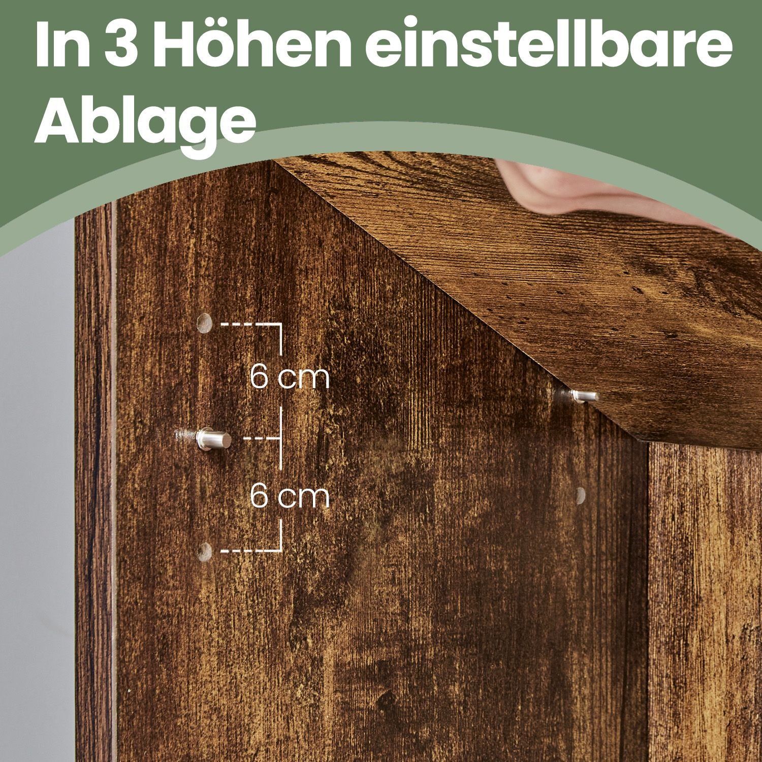 6 stufiges Bücherregal, Standregal im skandinavischen Stil, für Wohnzimmer