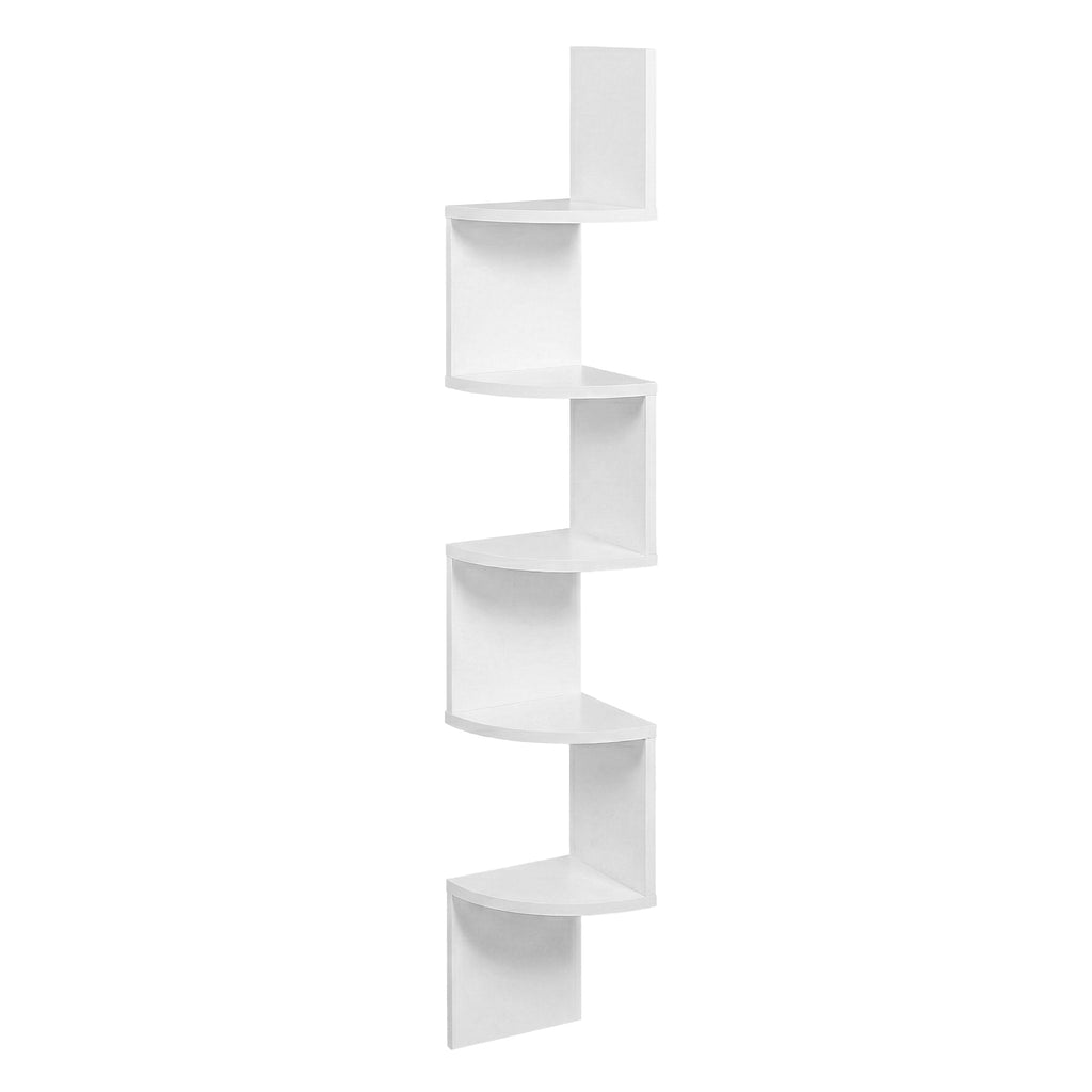 Eckregal, Wandregal 5 Ebenen, Schweberegal für Bücher