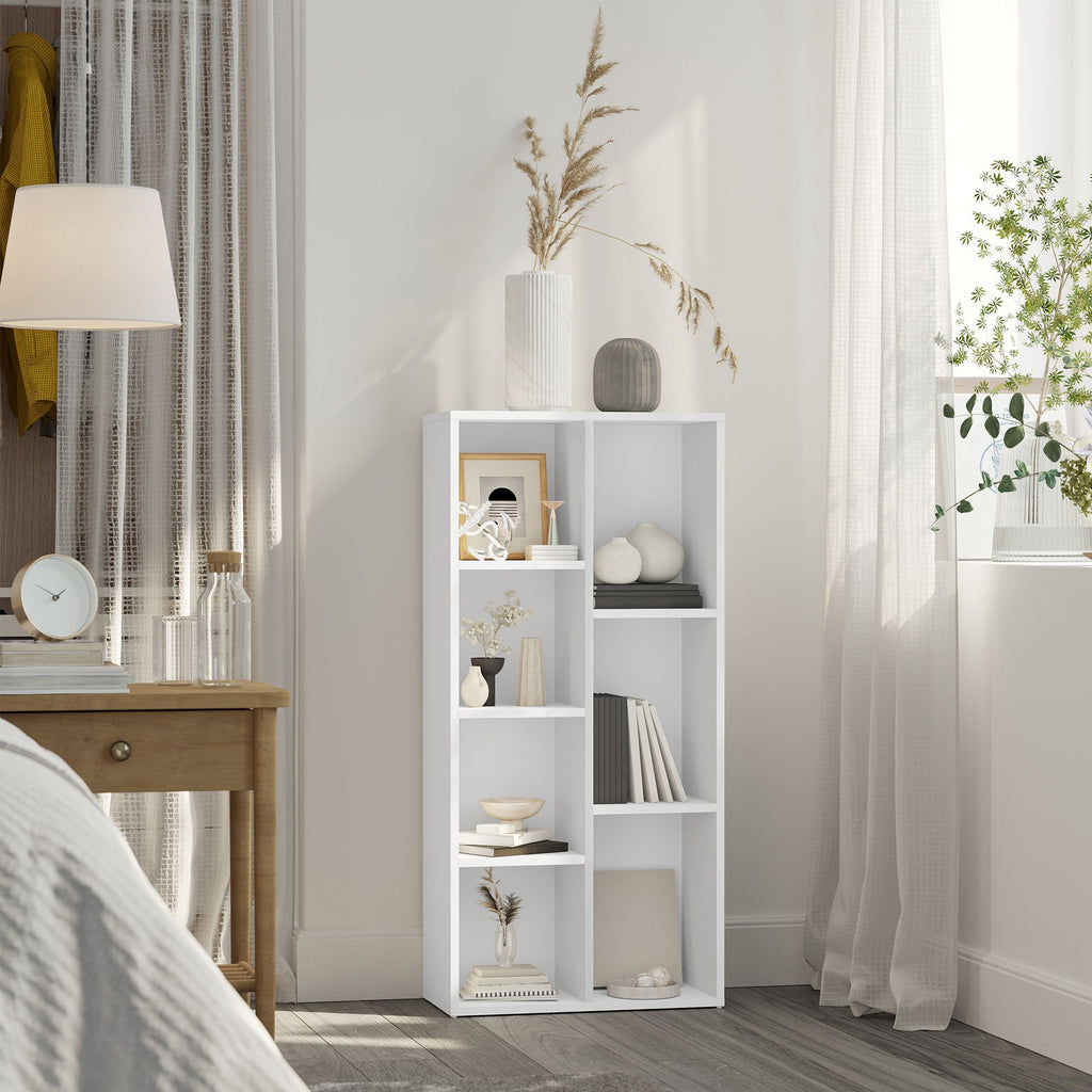 Regal mit 7 Fächern, freistehend, Standregal für Büro