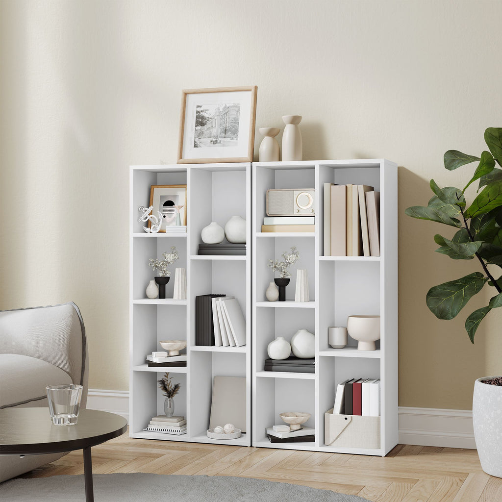 Regal mit 7 Fächern, freistehend, Standregal für Büro