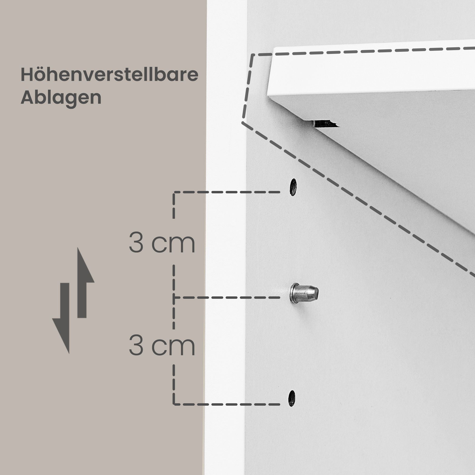 CUSTOS Kollektion Regal mit 6 Ebenen wolkenweiß