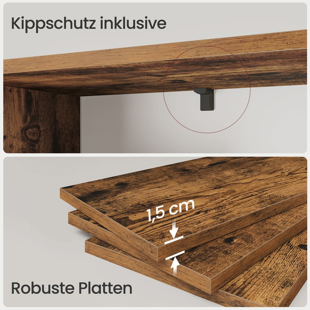 Bücherregal mit 6 Ebenen, Raumteiler freistehend, Aufbewahrungsregal modern für Wohnzimmer