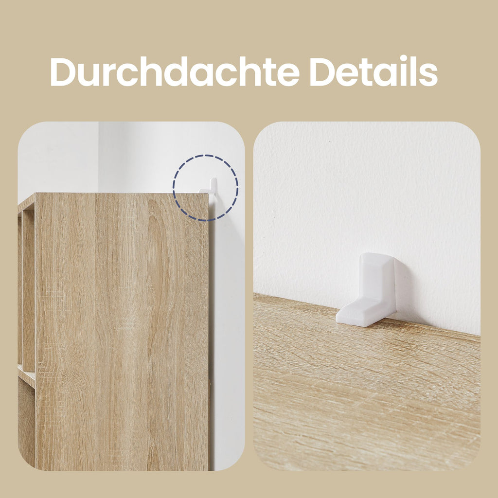 Würfelregal mit 8 offenen Fächern, Regal flexibel stellbar, Standregal für Büro oder Wohnzimmer