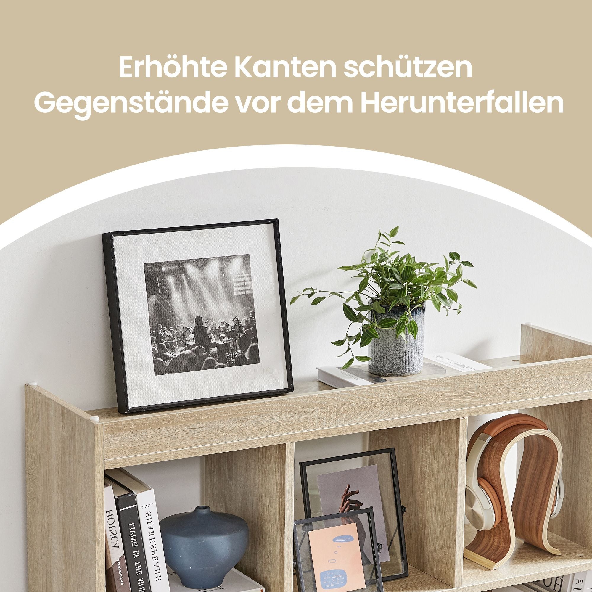 Würfelregal mit 8 offenen Fächern, Regal flexibel stellbar, Standregal für Büro oder Wohnzimmer