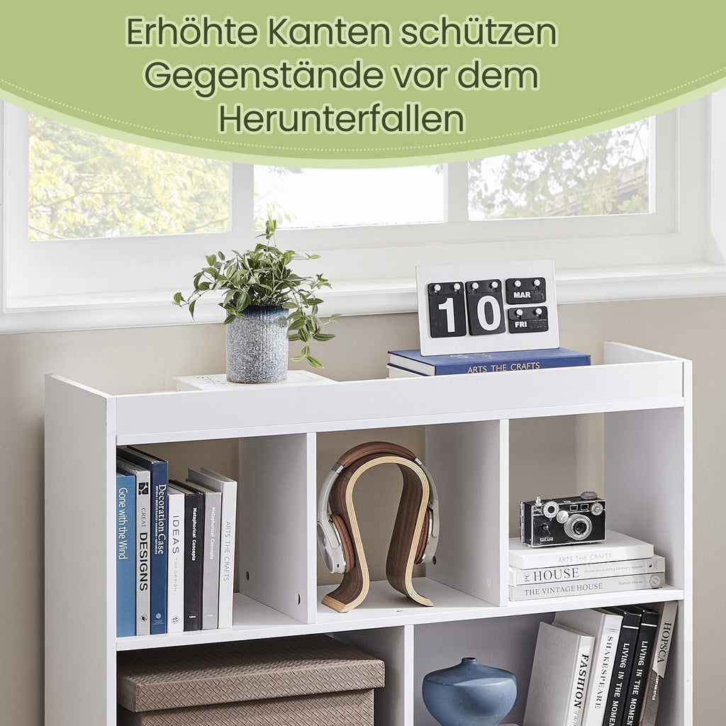Bücherregal 8 Fächer Weiß