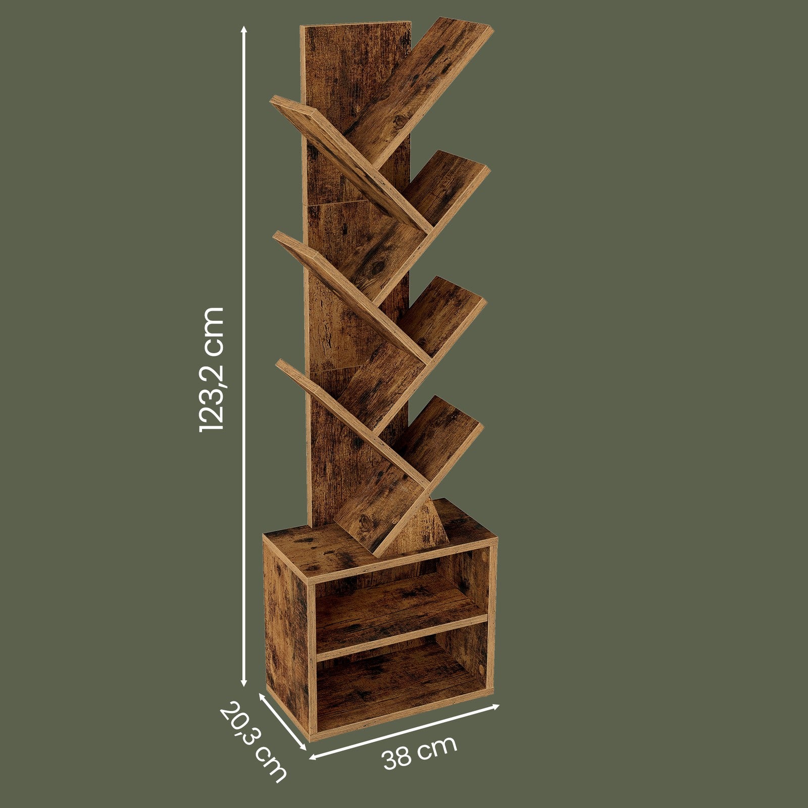 Standregal in Baumform, Bücherregal, 20