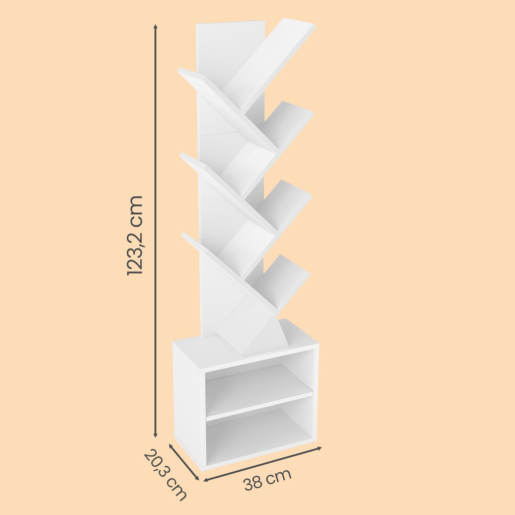 Standregal in Baumform, Bücherregal, 20