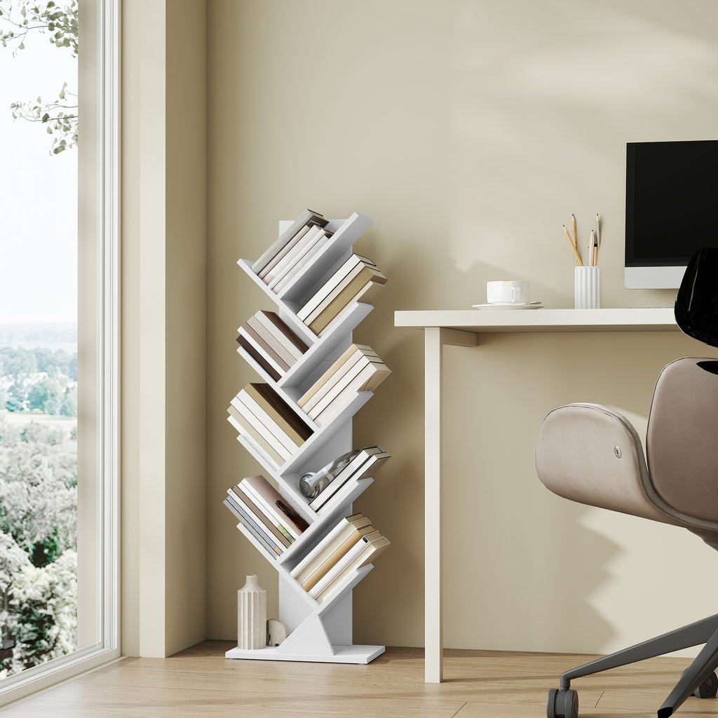 Standregal in Baumform, Bücherregal, 20 x 38 x 115