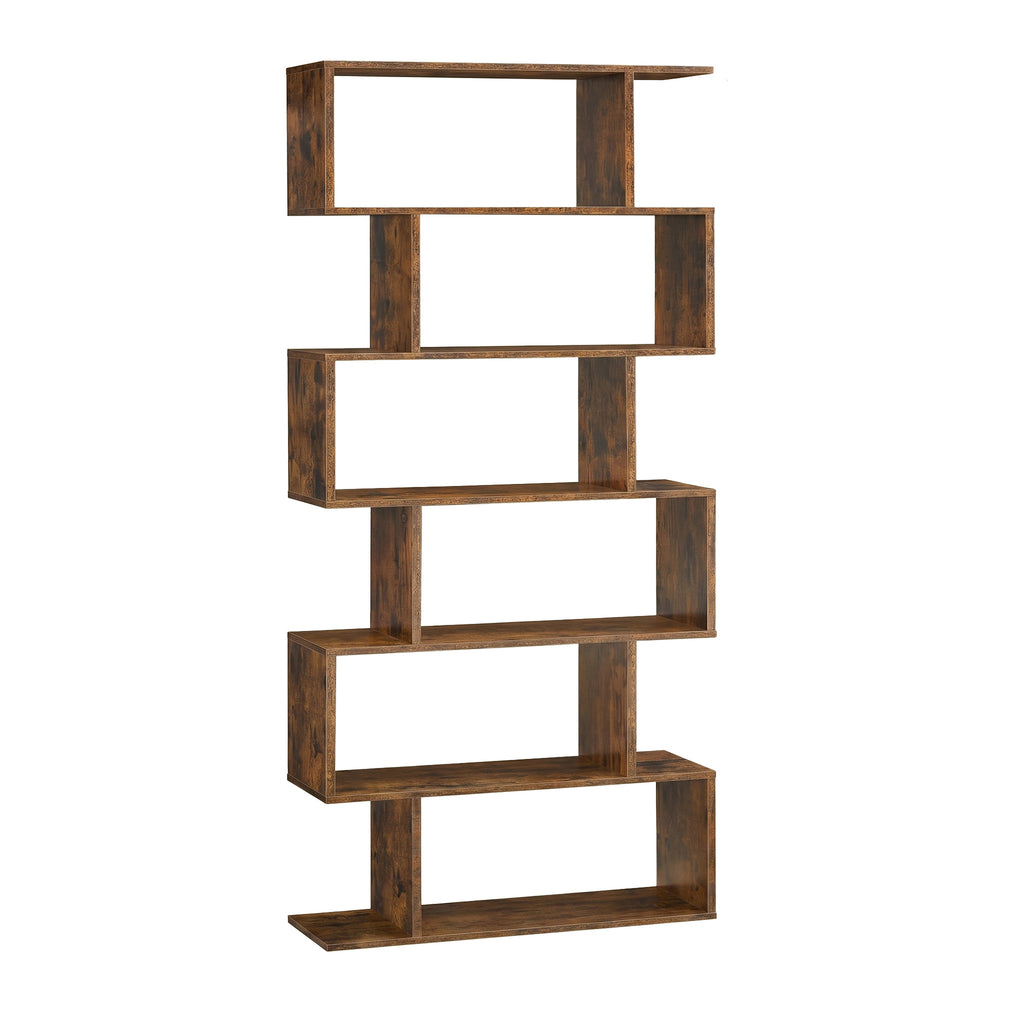 VASAGLE Bookshelves, 6-Tier Bookcase, Room Divider