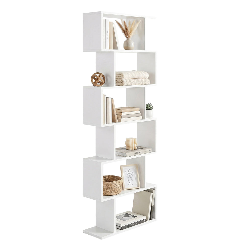 VASAGLE Bookshelves, 6-Tier Bookcase, Room Divider