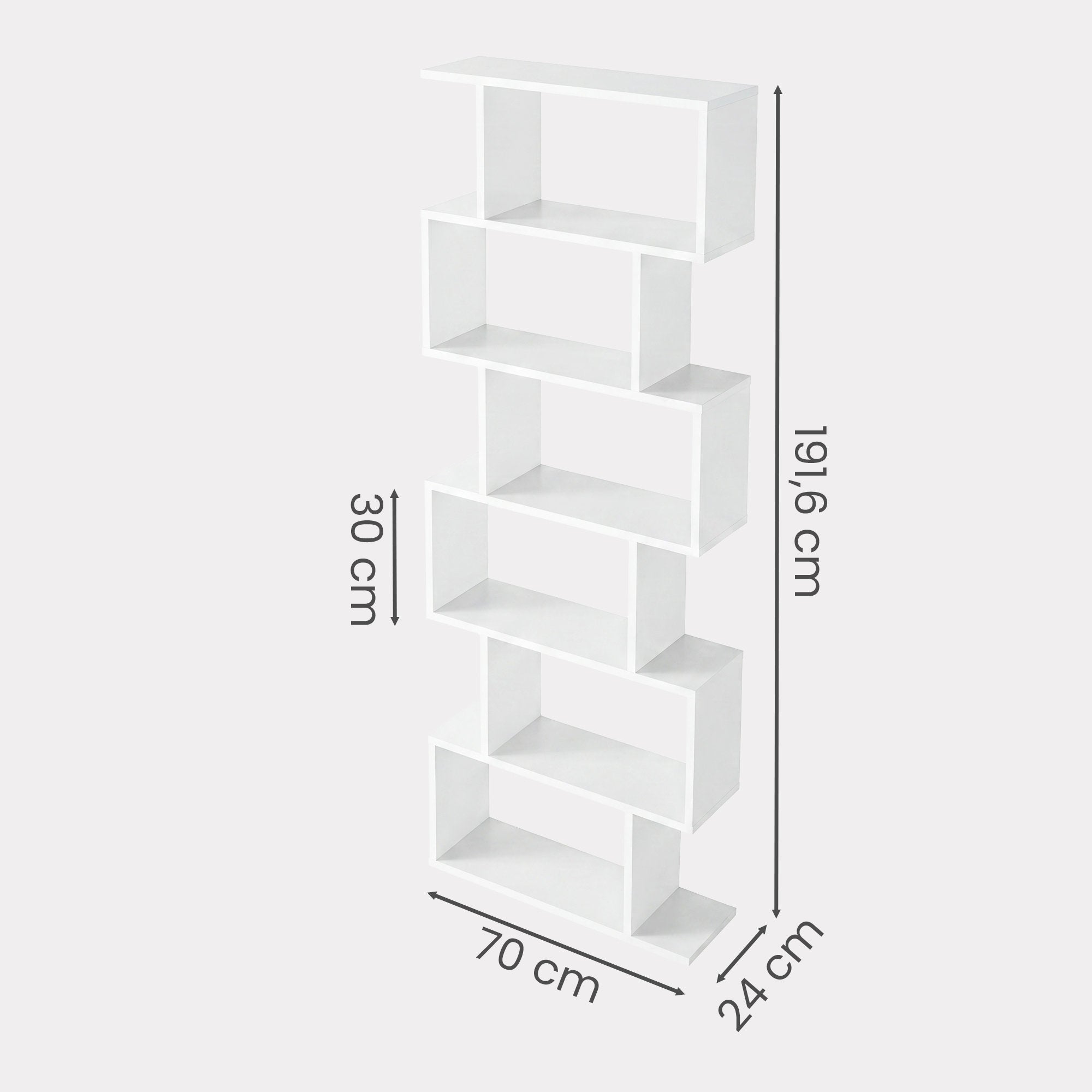 VASAGLE Bookshelves, 6-Tier Bookcase, Room Divider