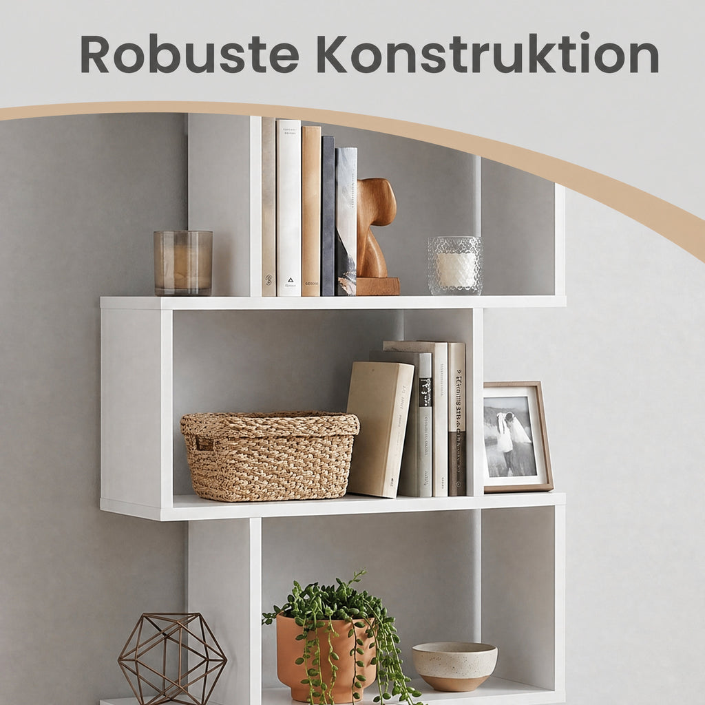 VASAGLE Bookshelves, 6-Tier Bookcase, Room Divider