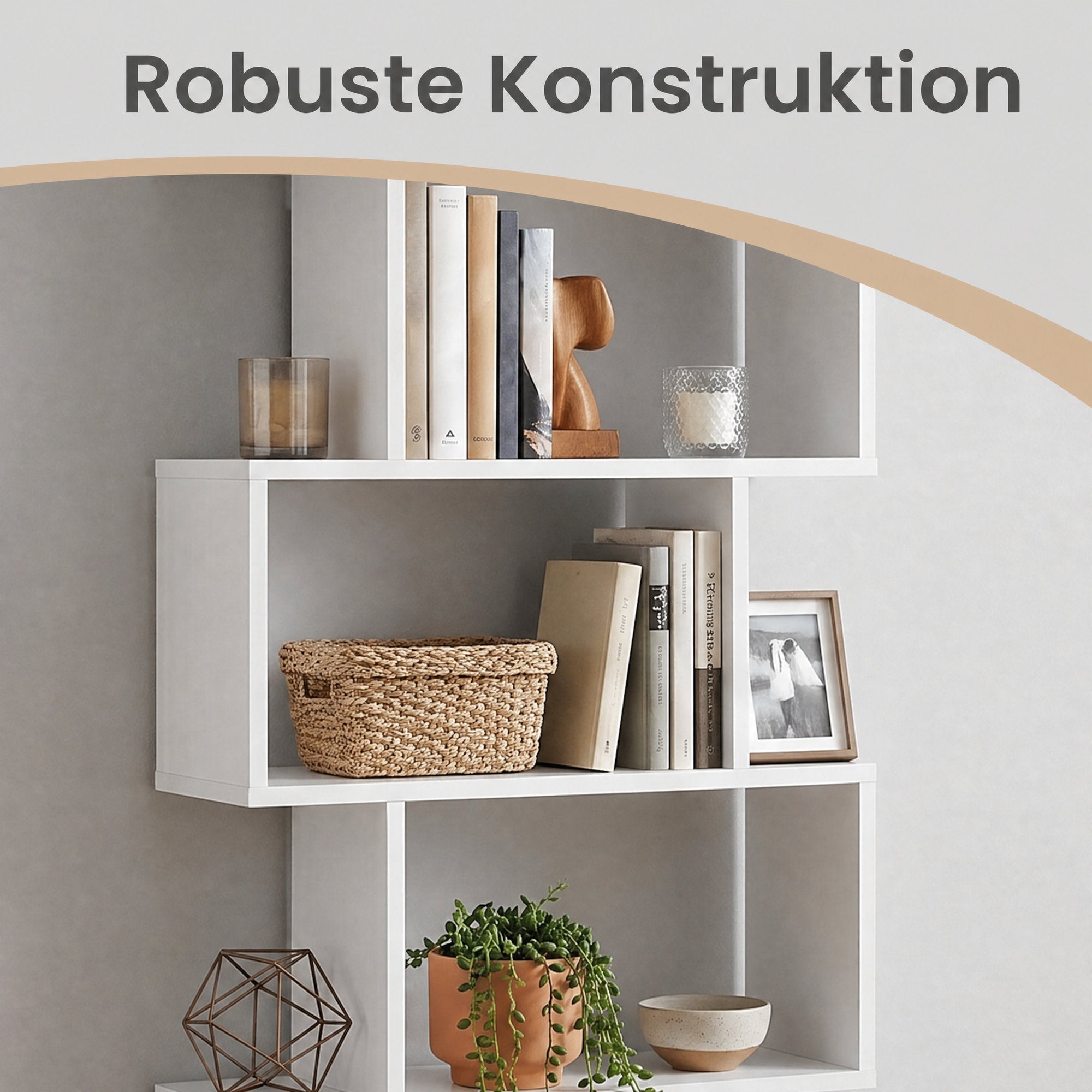 VASAGLE Bookshelves, 6-Tier Bookcase, Room Divider