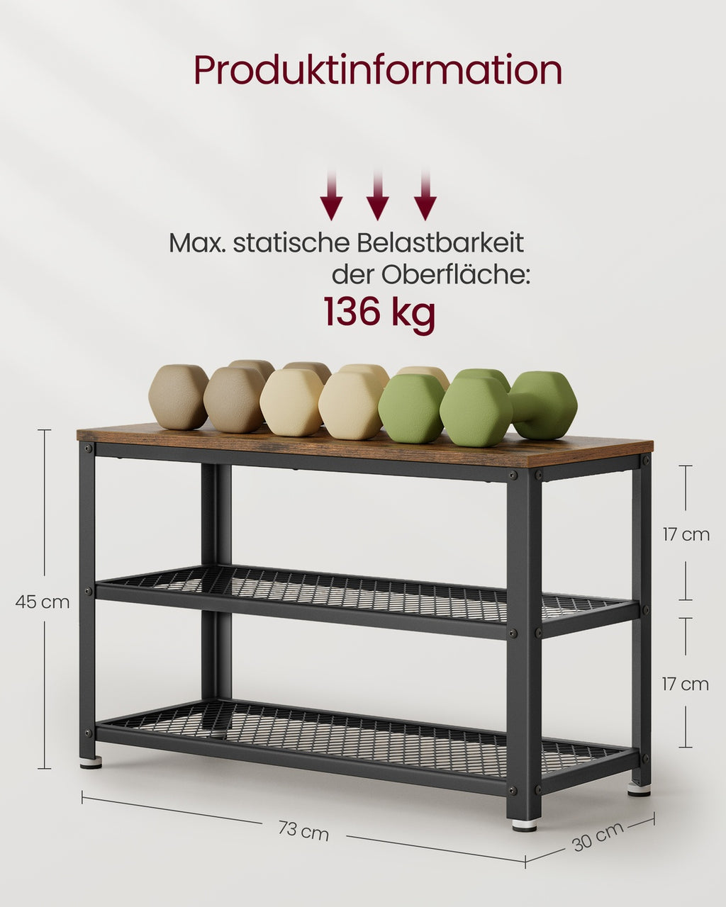 Industrie-Design Schuhbank & Regal