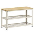 Schuhbank mit 2 Gitterablagen, Schuhregal, 30 x 73 x 45 cm