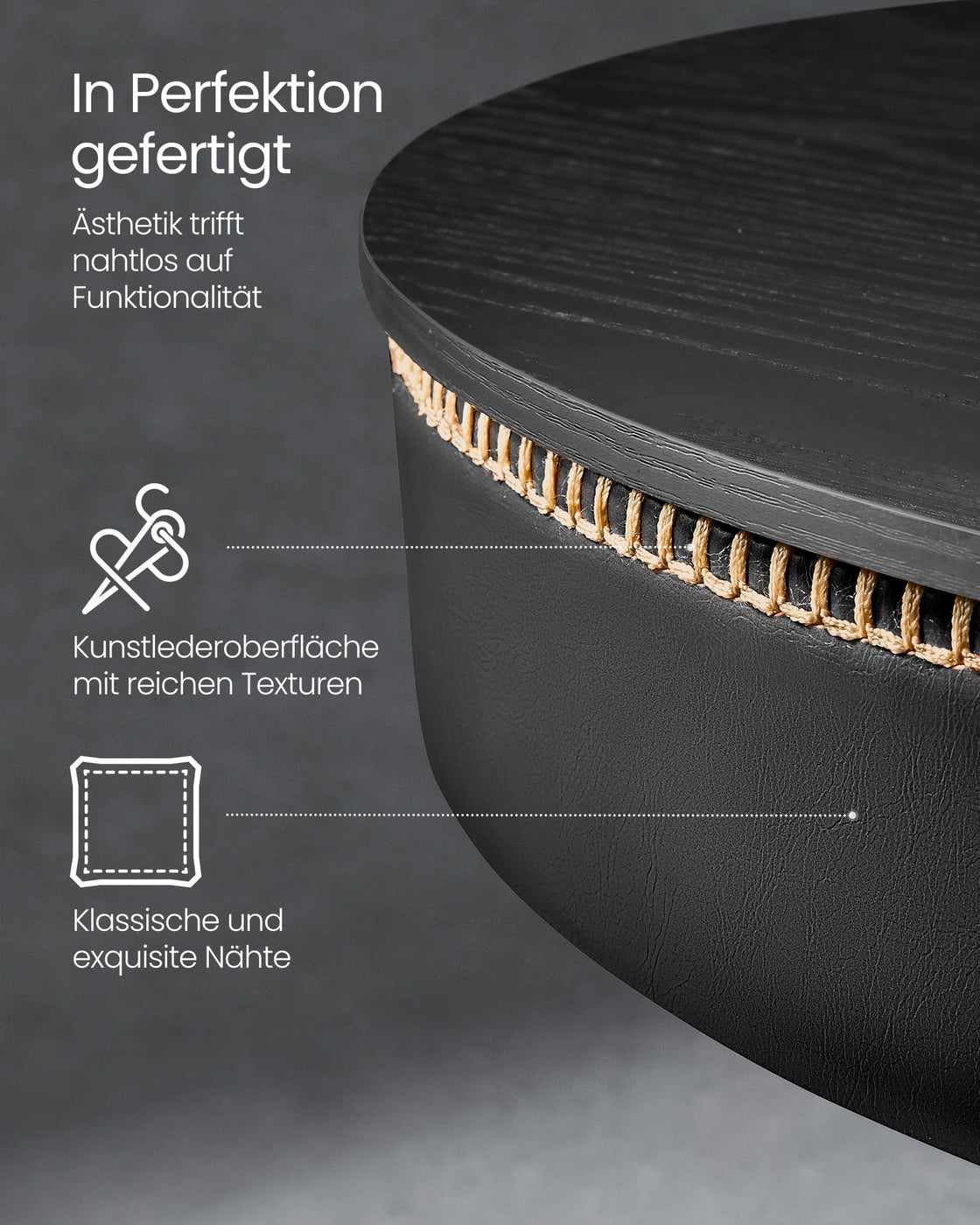 EKHO Kollektion - Bartisch höhenverstellbar ebenholzschwarz-tintenschwarz