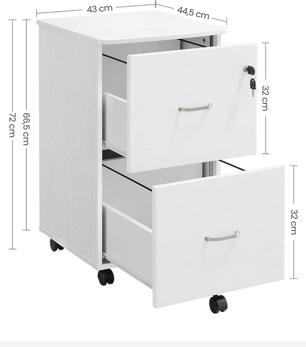 Rollcontainer mit 2 großen Schubladen