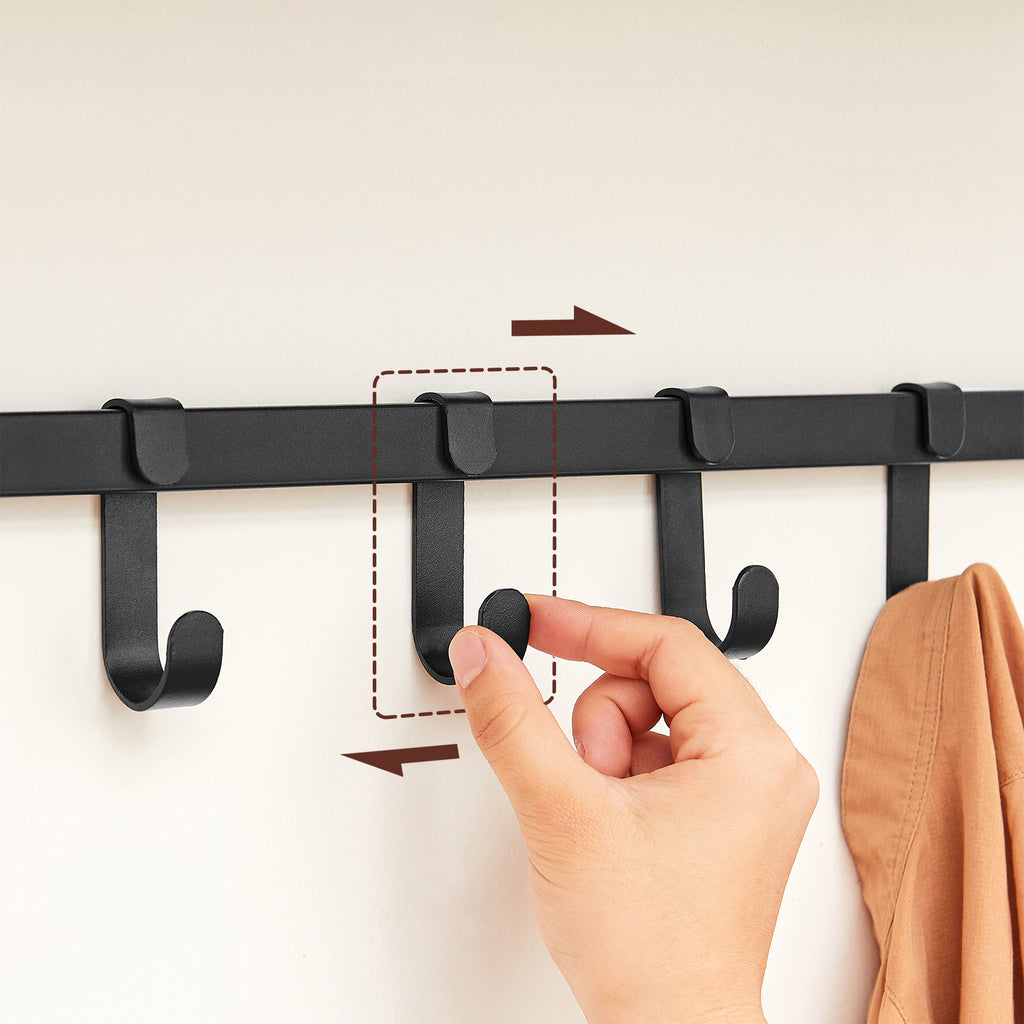 Wandgarderobe mit 5 abnehmbaren Haken