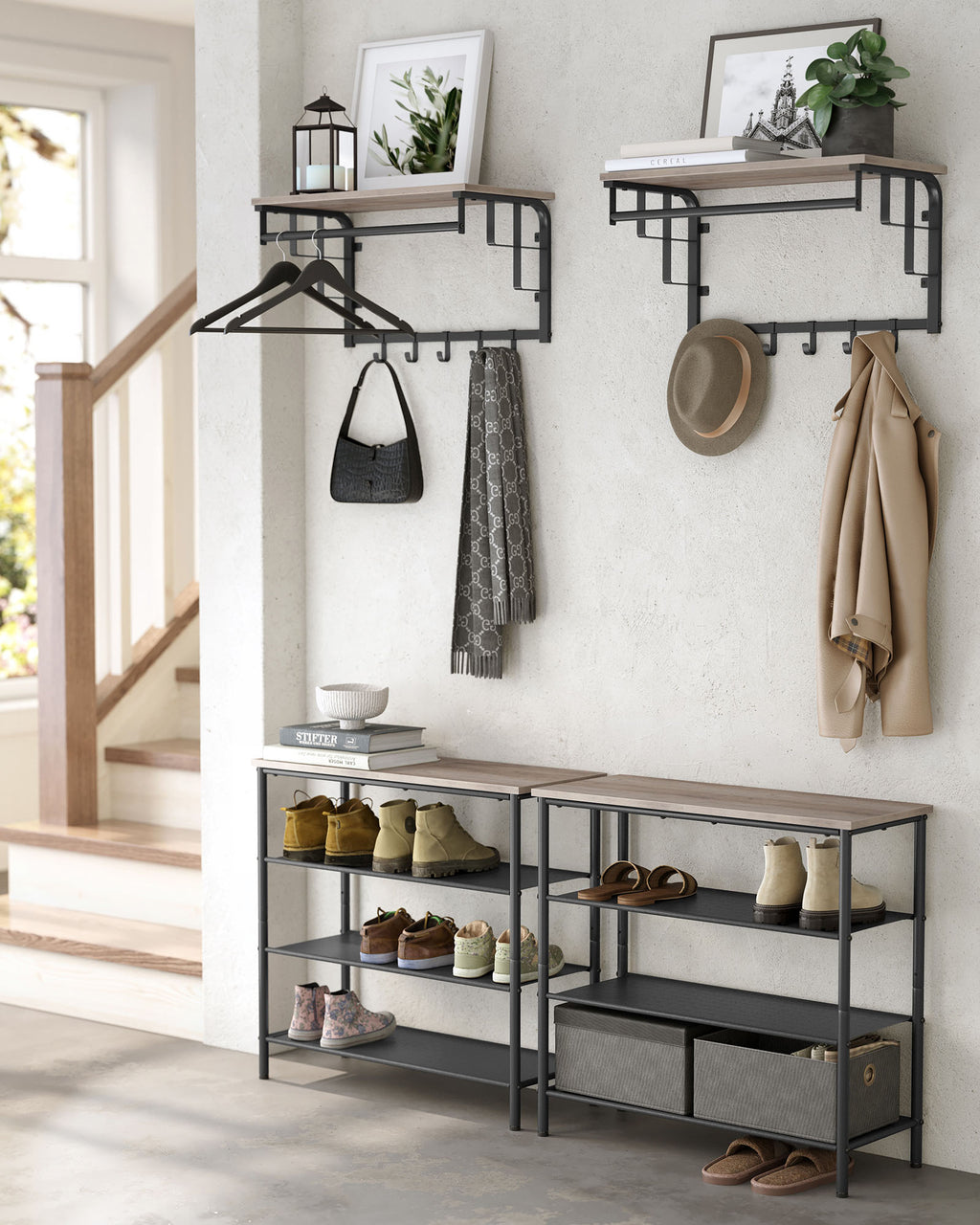 Wandgarderobe mit 5 Haken