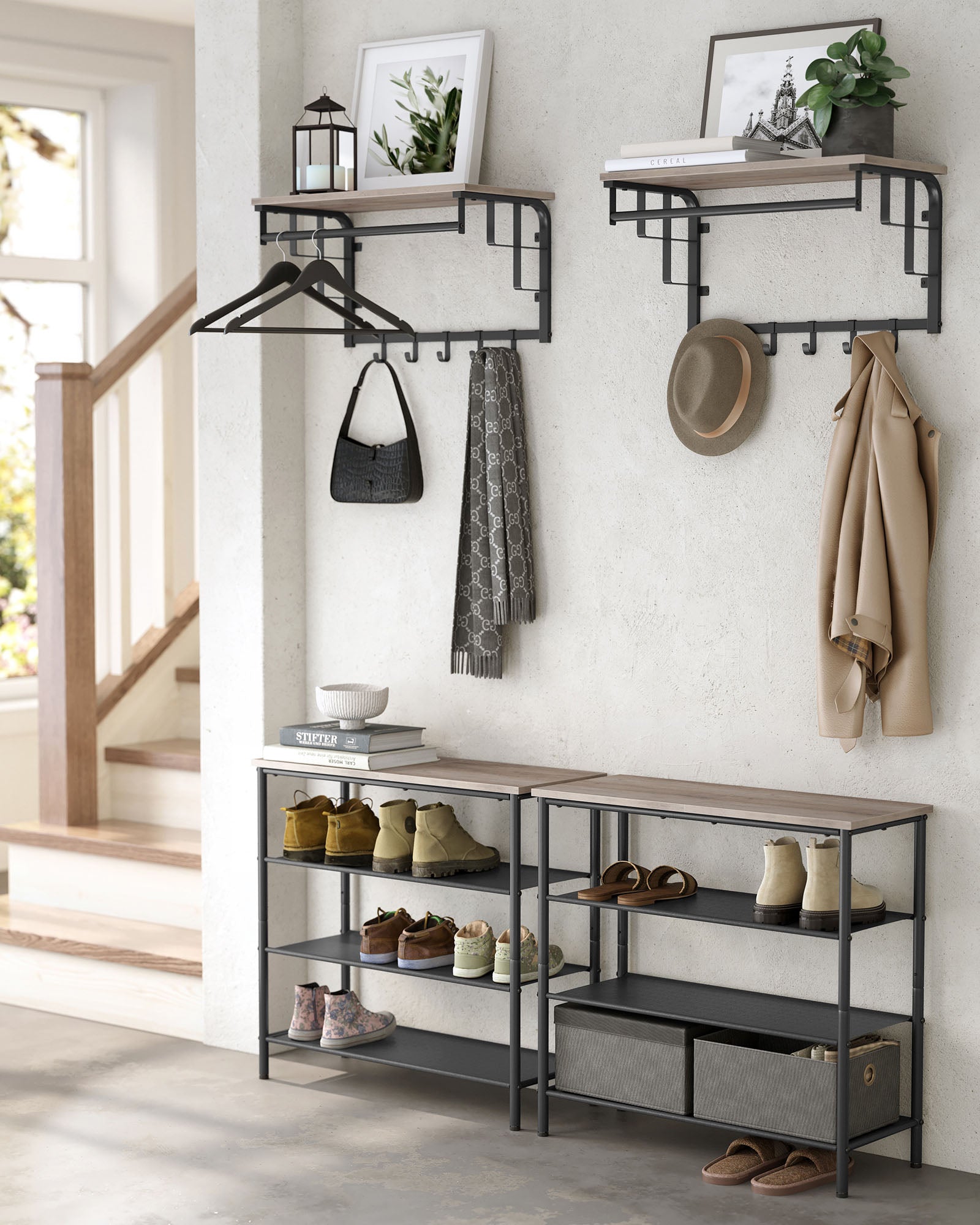 Wandgarderobe mit 5 Haken