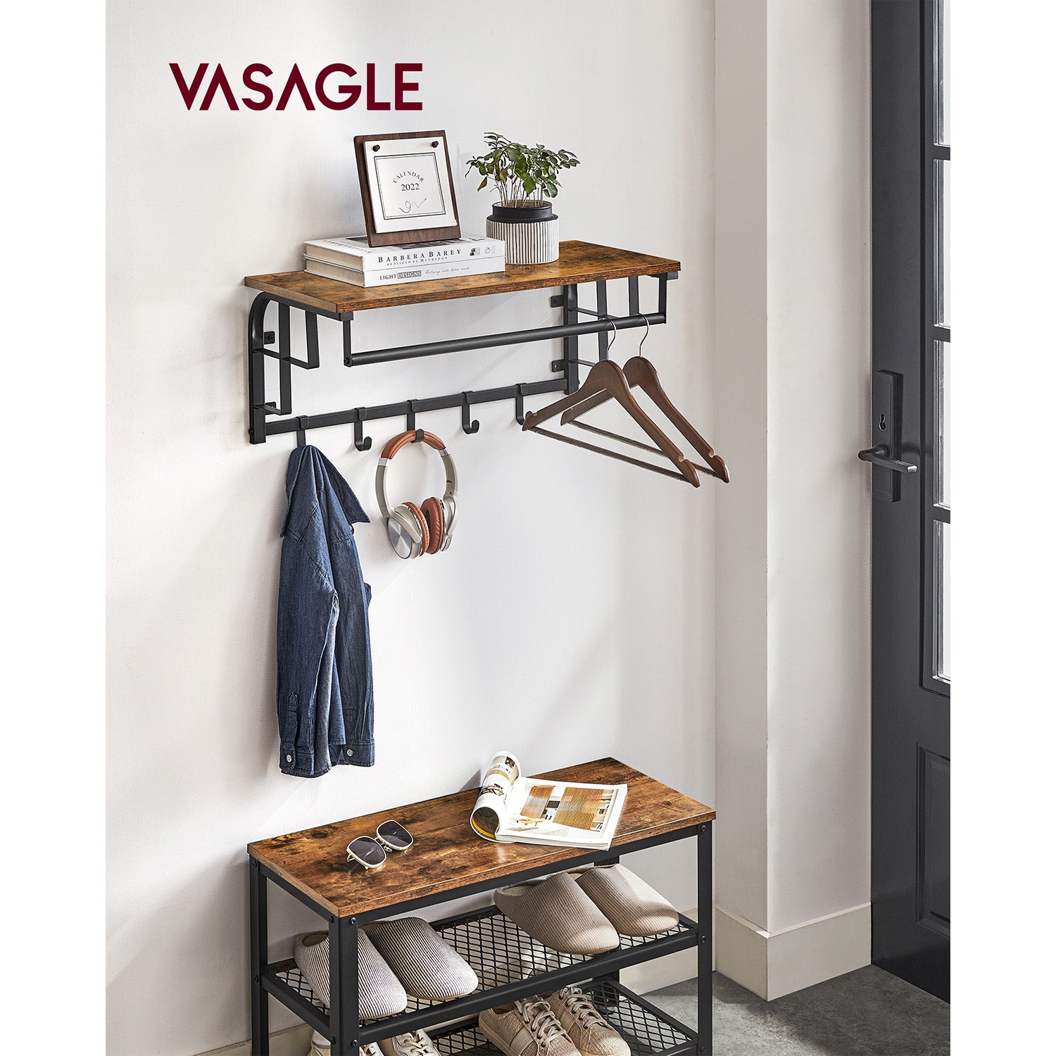 Industrie-Design Wandgarderobe