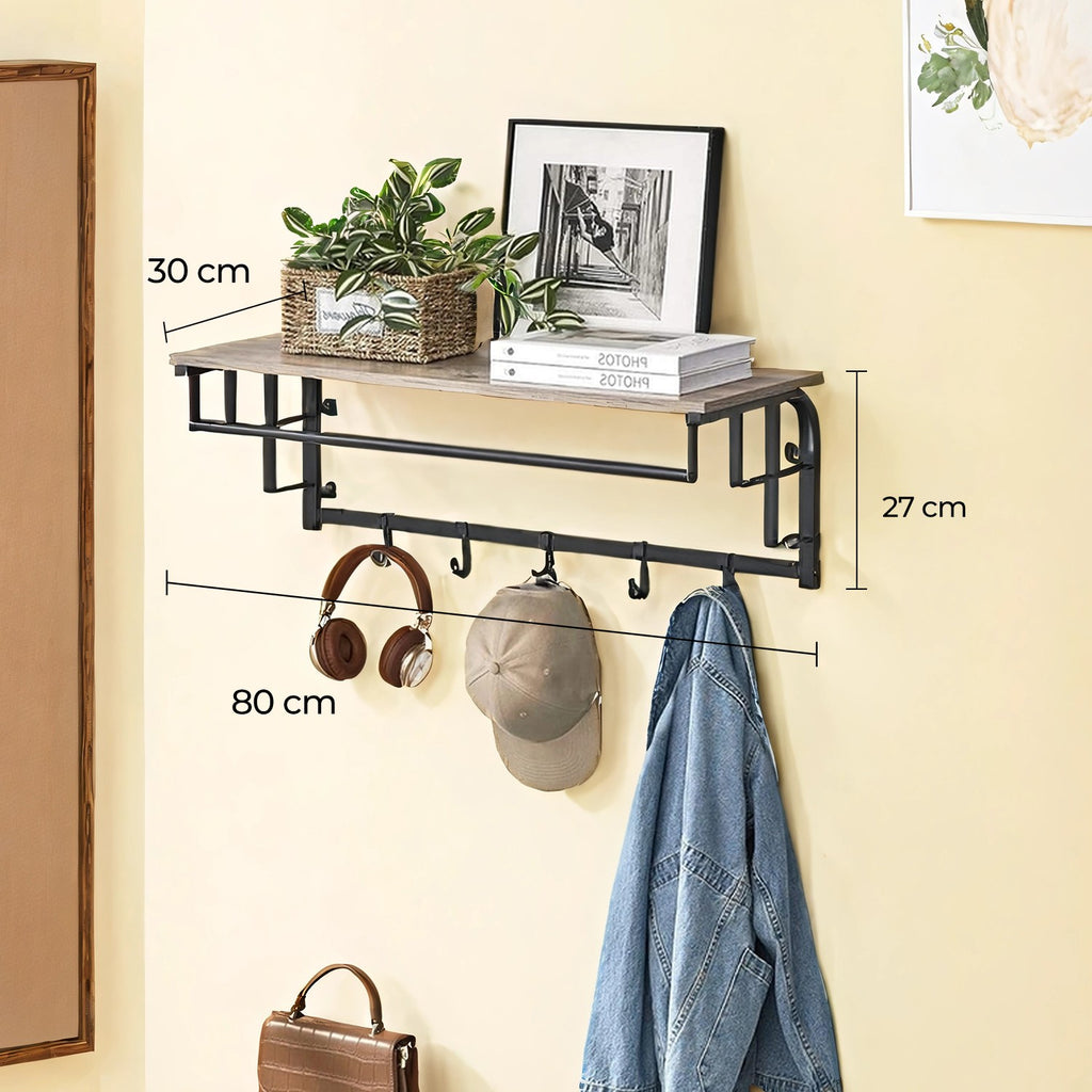 Wandgarderobe mit 5 Haken
