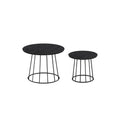 Couchtisch 2er Set mit Stahlgestell ebenholzschwarz