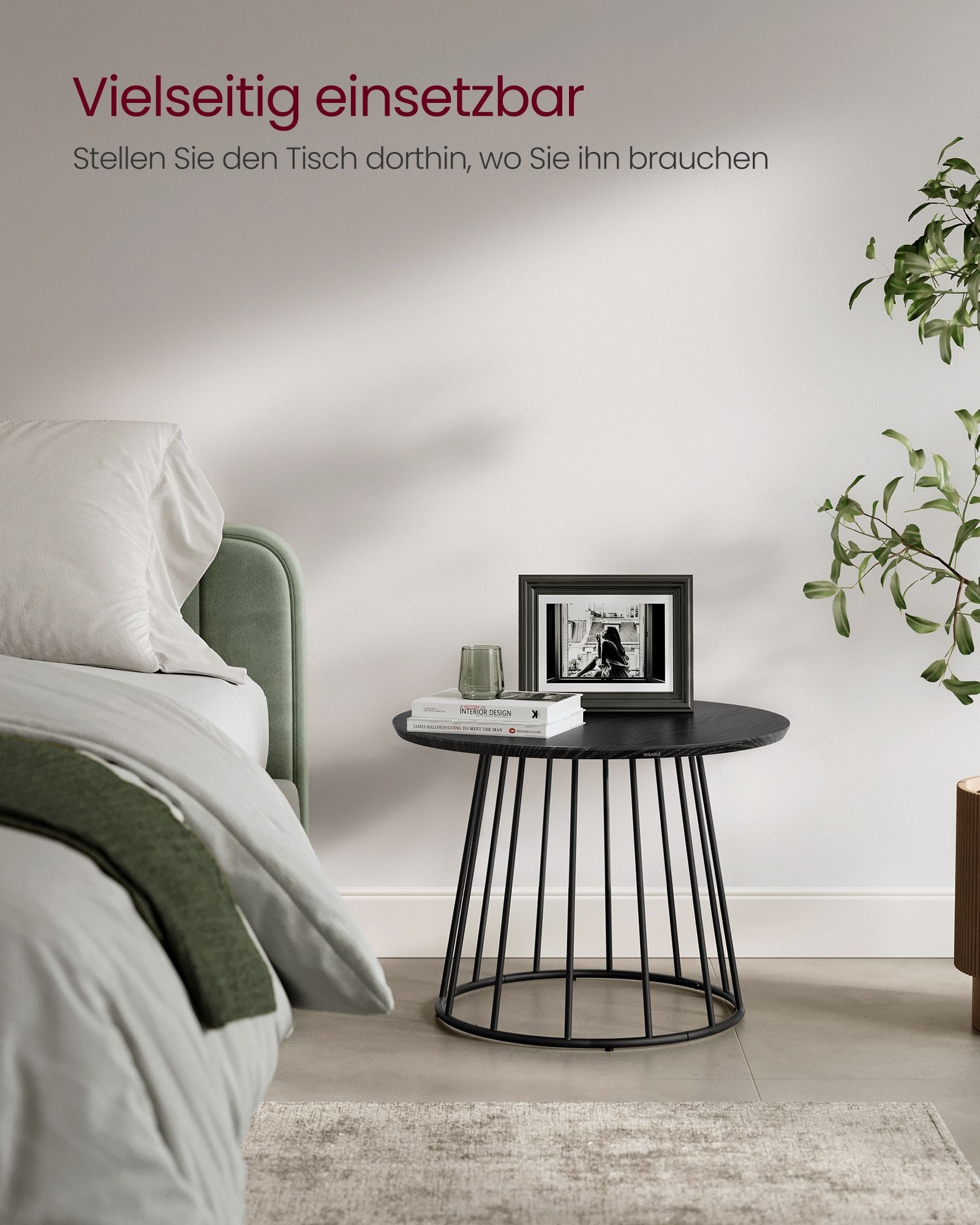 Couchtisch 2er Set mit Stahlgestell ebenholzschwarz