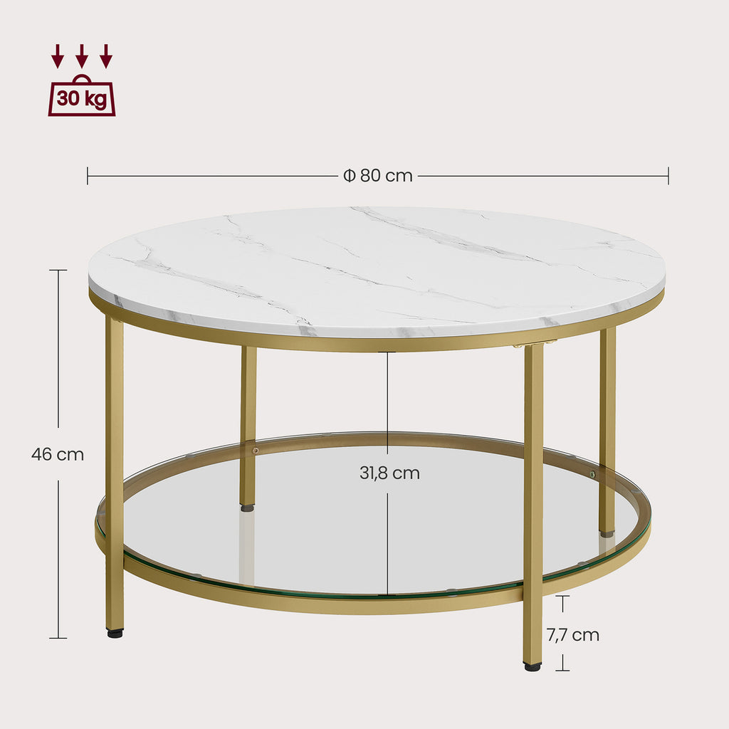 Couchtisch mit Glasplatte modern