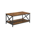 Couchtisch mit Ablage Vintagebraun-Schwarz
