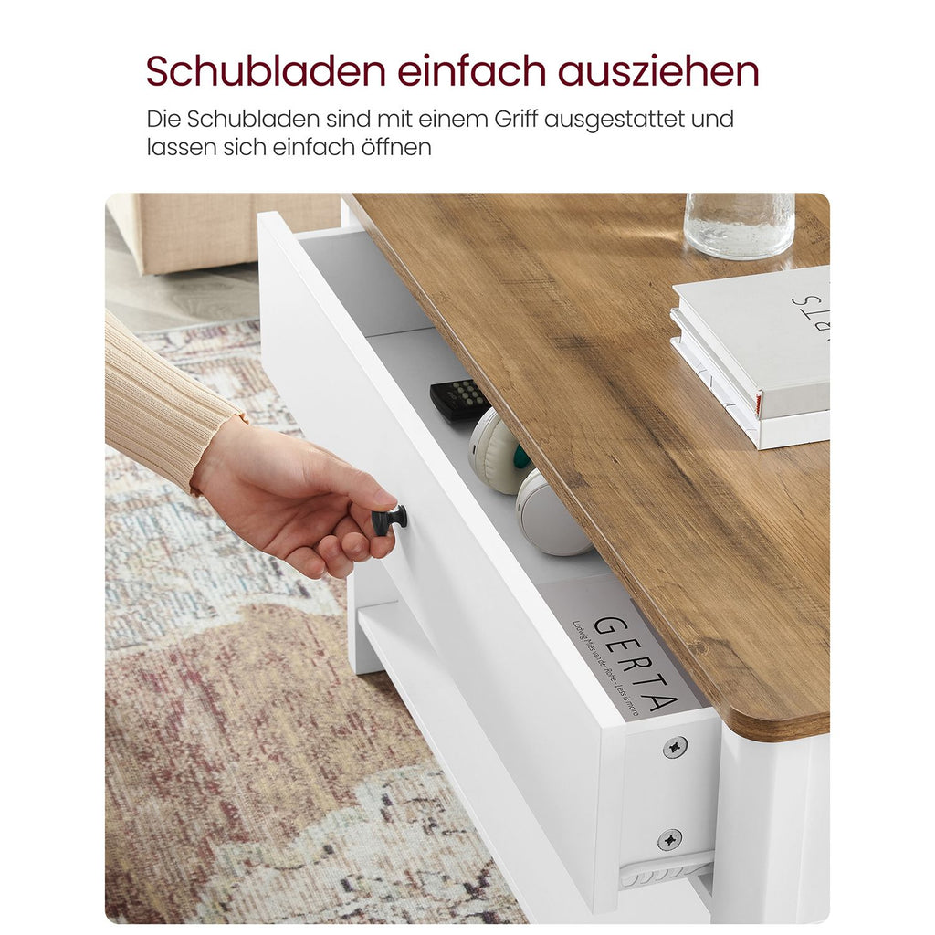 Couchtisch mit 2 Schubladen