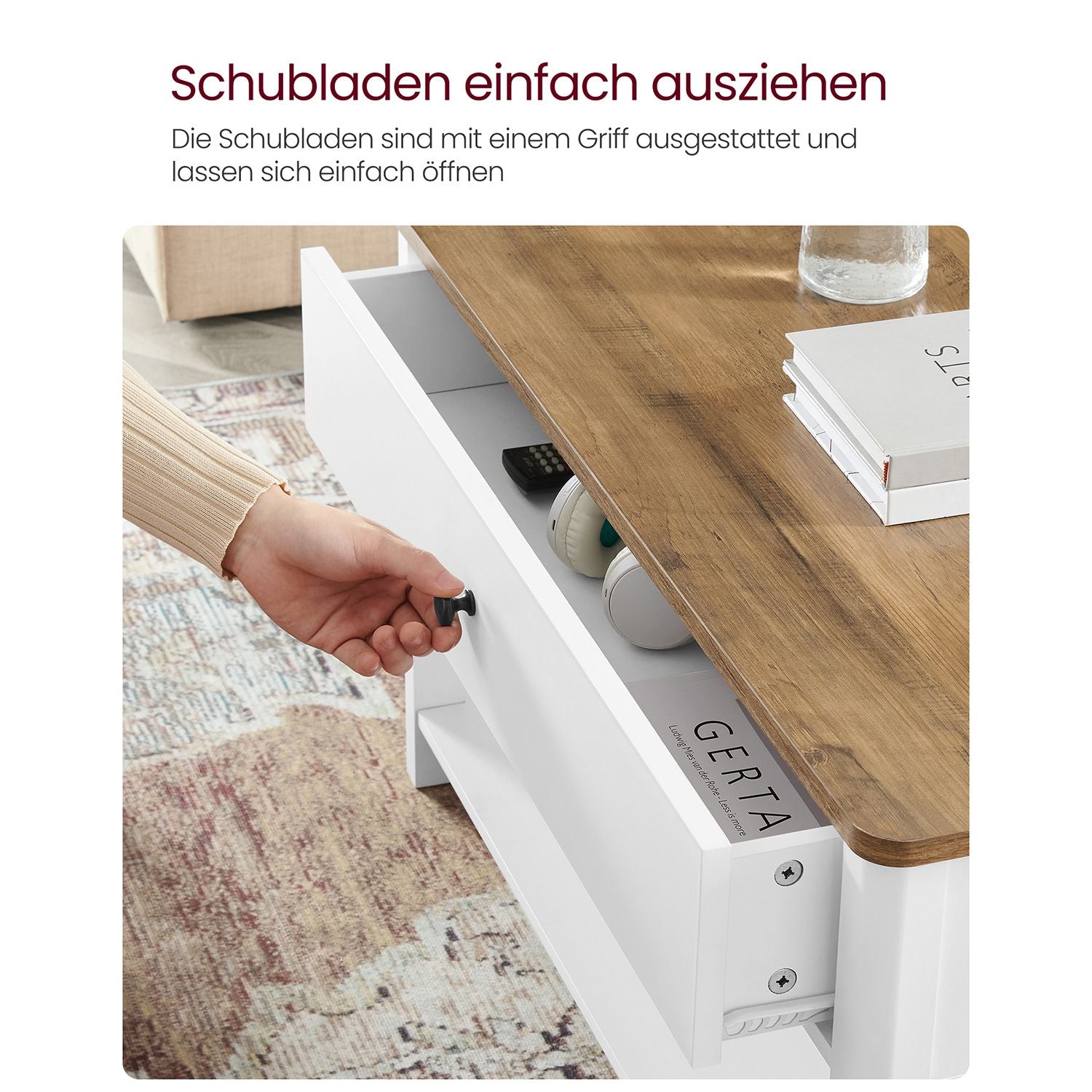 Couchtisch mit 2 Schubladen