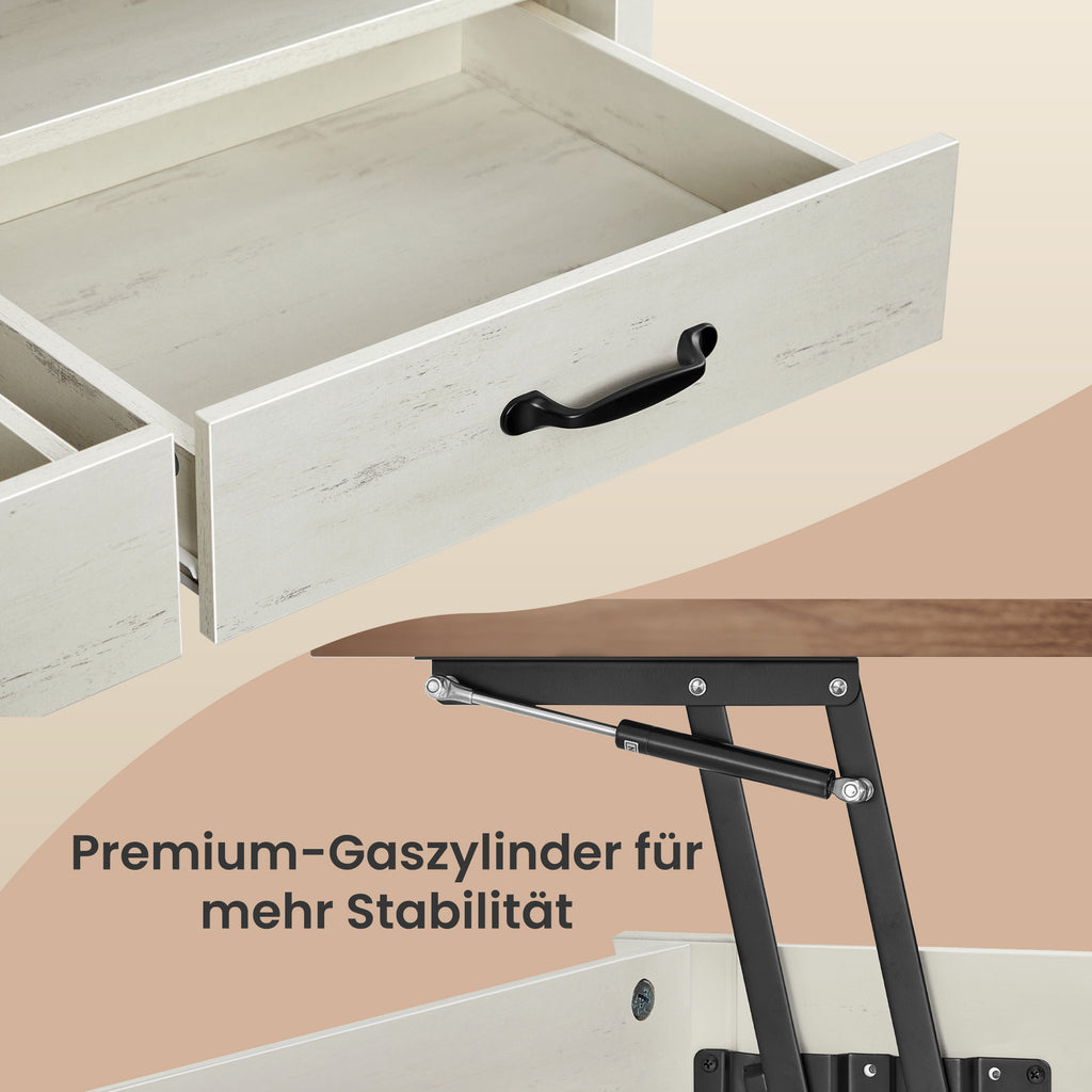Couchtisch, Wohnzimmertisch, Gaszylinder
