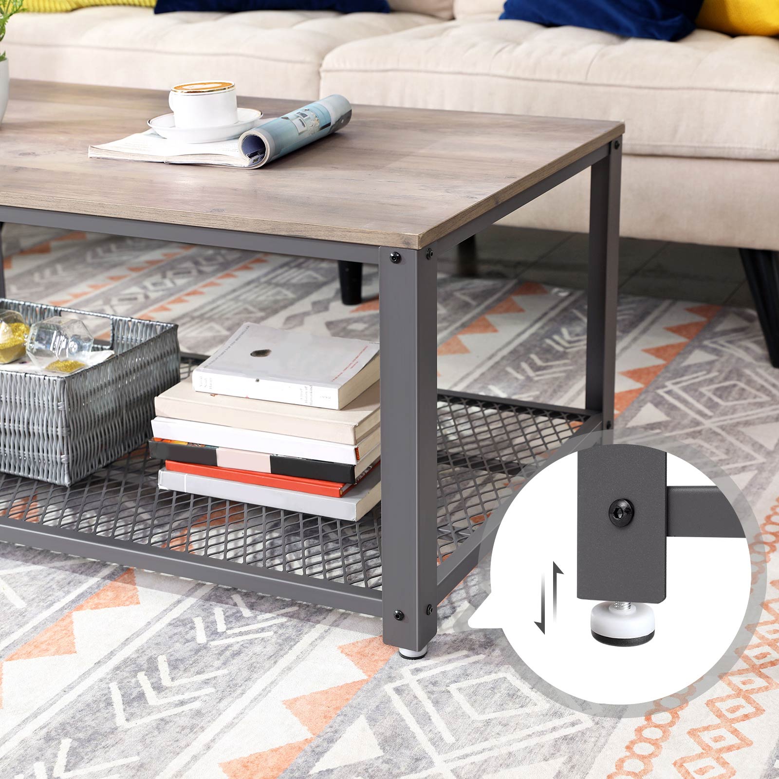Couchtisch greige-grau