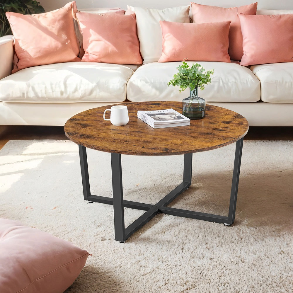 Couchtisch rund, Wohnzimmertisch, Industriestil