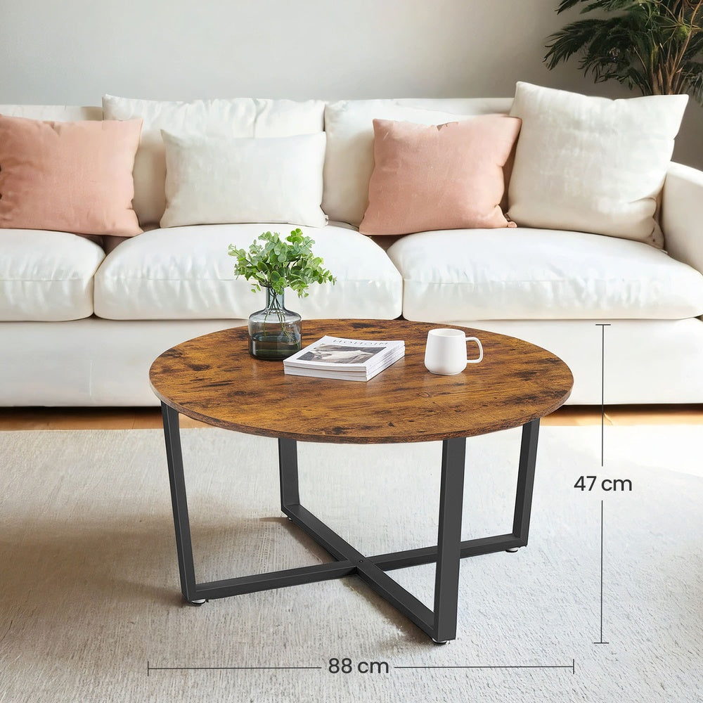 Couchtisch rund, Wohnzimmertisch, Industriestil