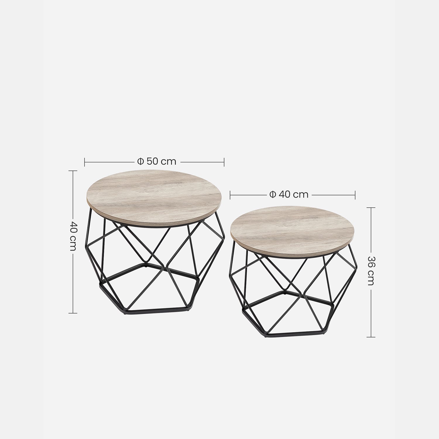 Kleiner Couchtisch 2er Set