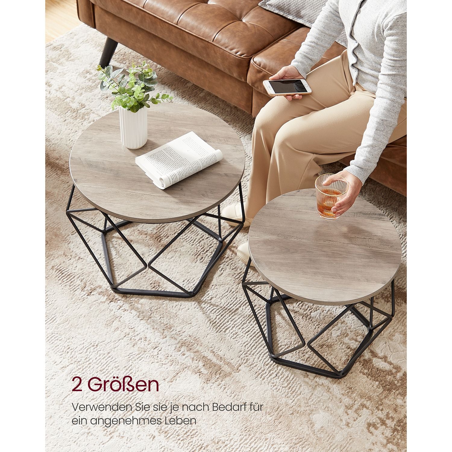 Kleiner Couchtisch 2er Set