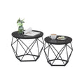 Couchtisch-Set schwarz 2 Stück