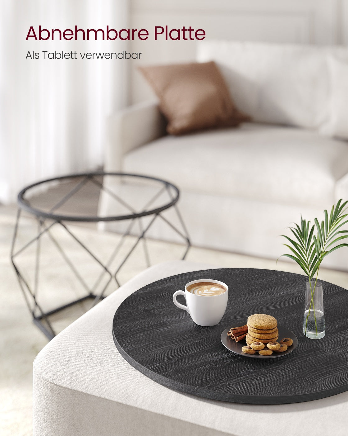 Couchtisch-Set schwarz 2 Stück