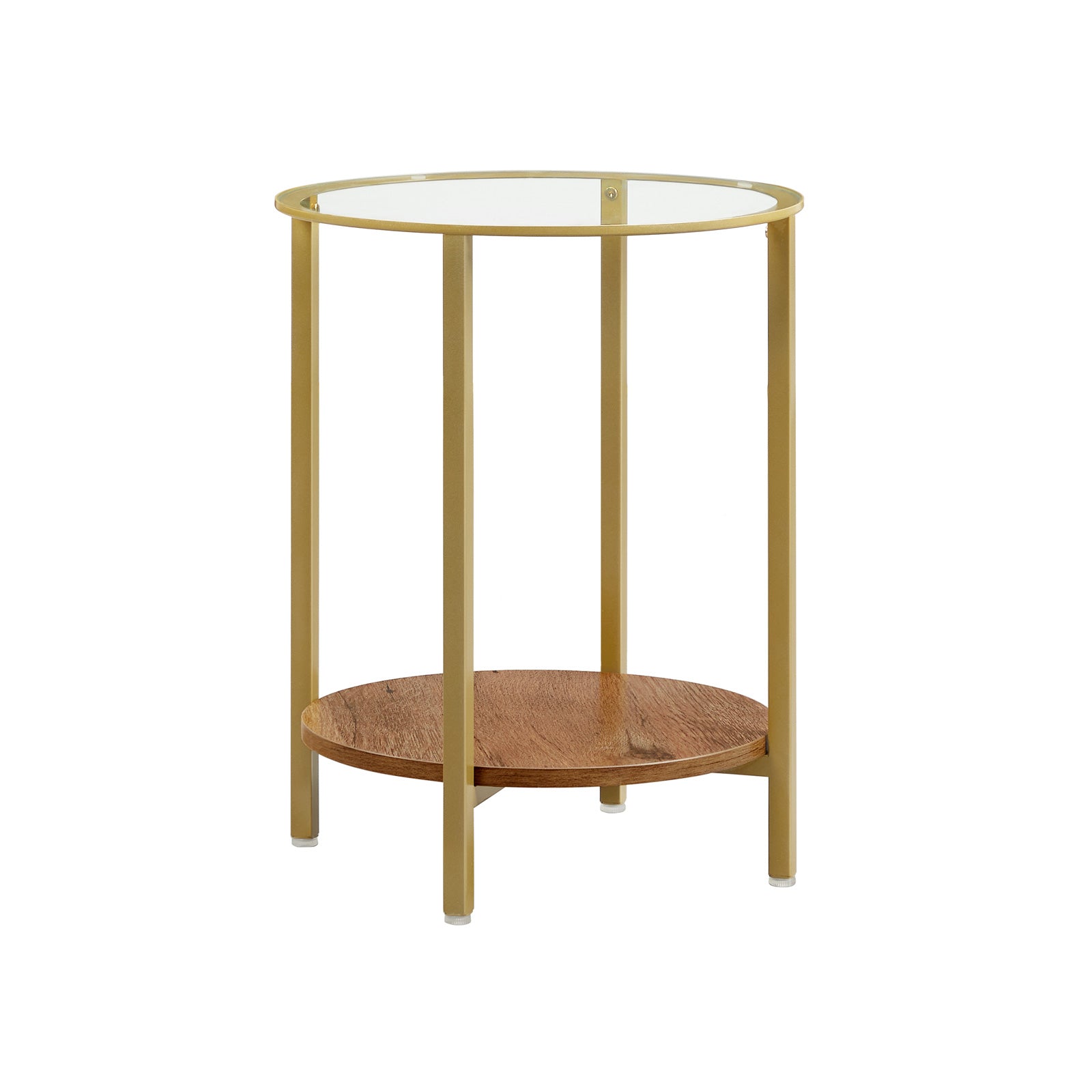 Beistelltisch haselnussbraun-golden