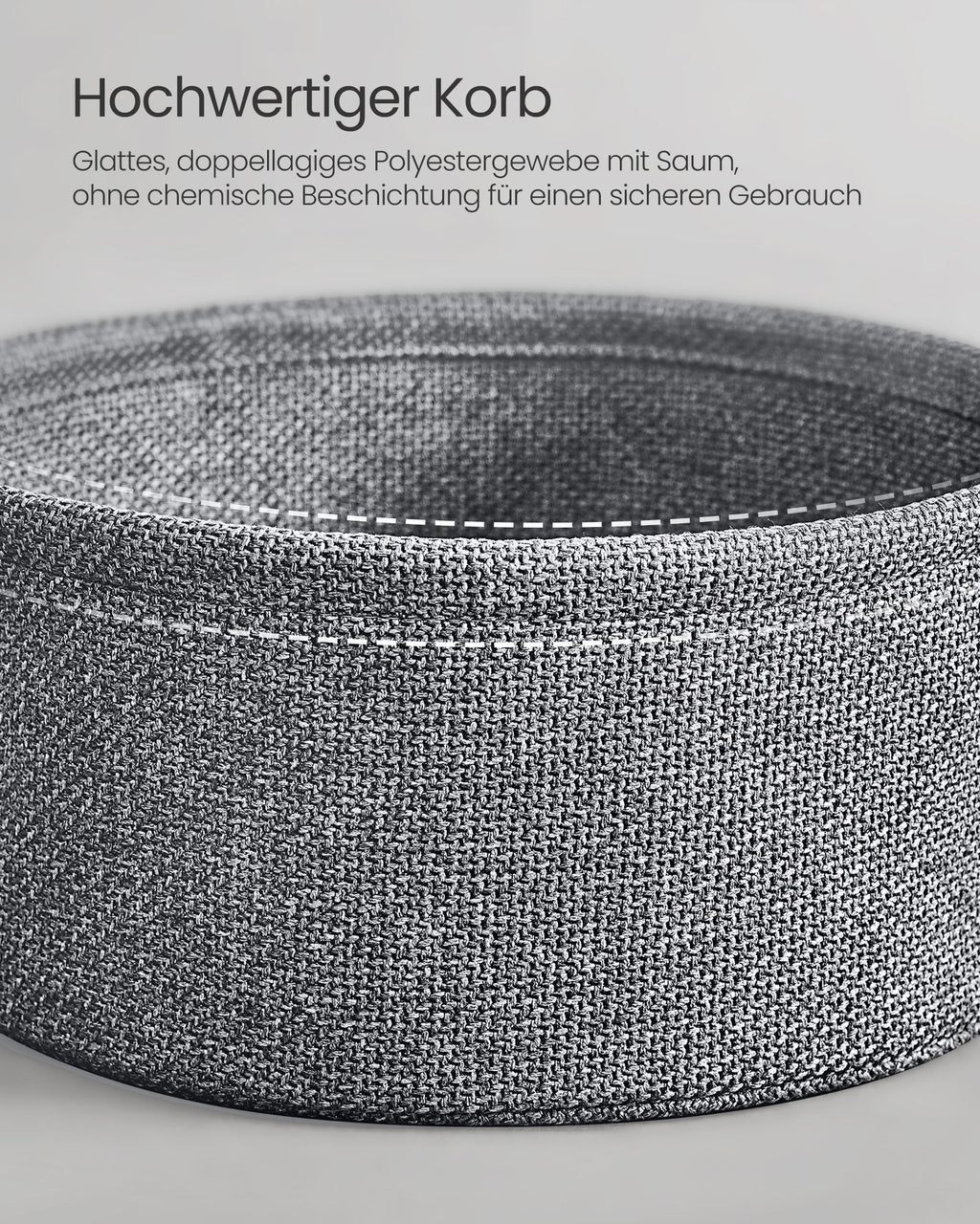 Beistelltisch mit Korb aus Stoff modern