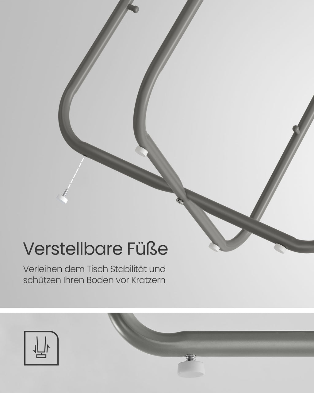 Beistelltisch mit Korb aus Stoff modern