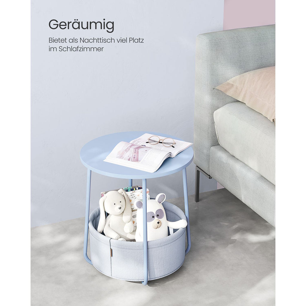Beistelltisch rund puderblau-Pastellblau
