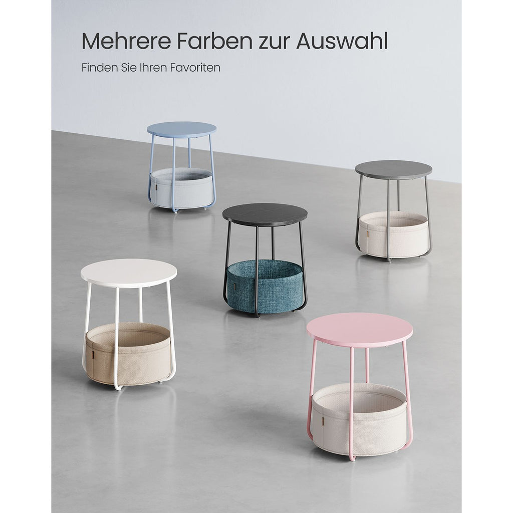 Beistelltisch rund puderblau-Pastellblau