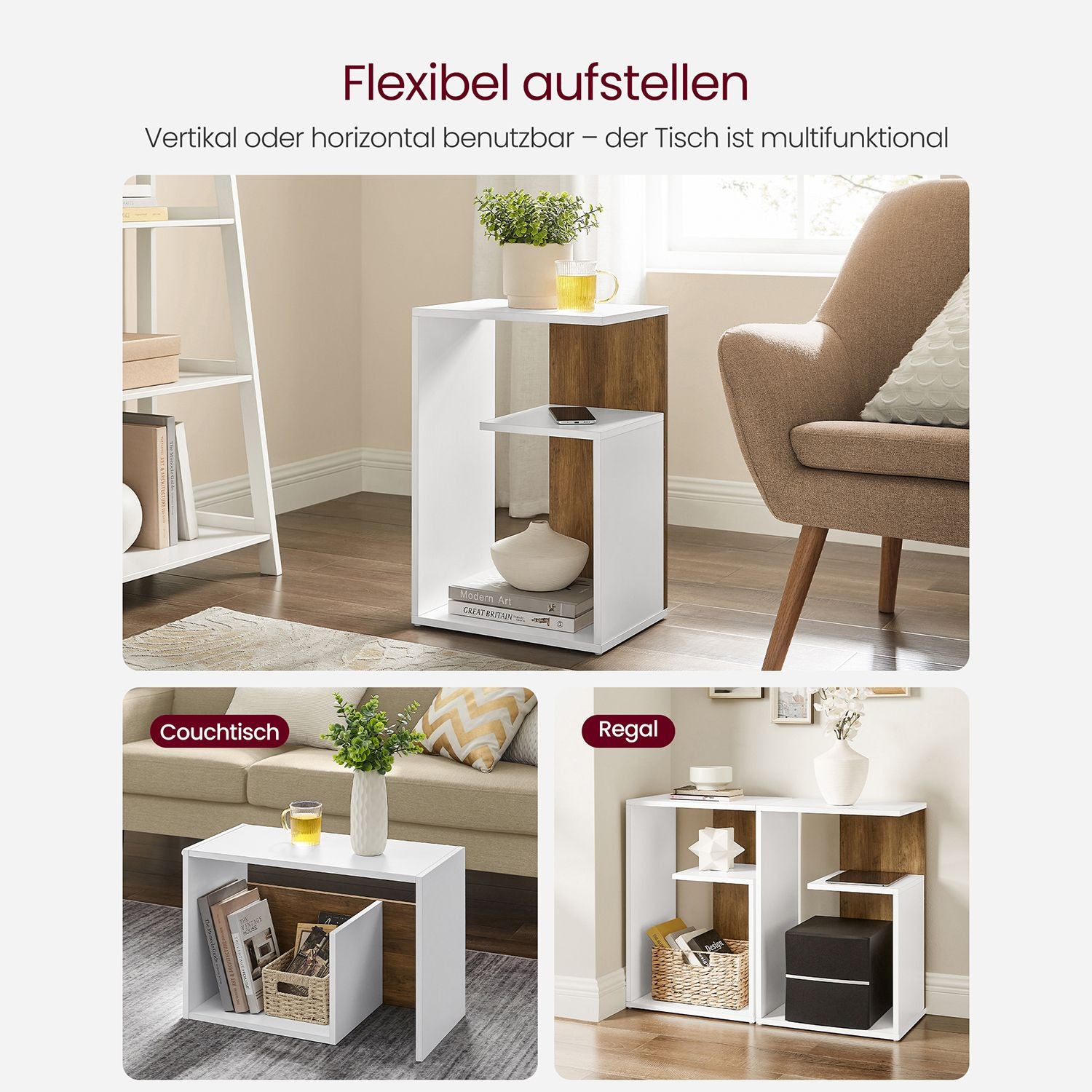 Beistelltisch mit Ablage