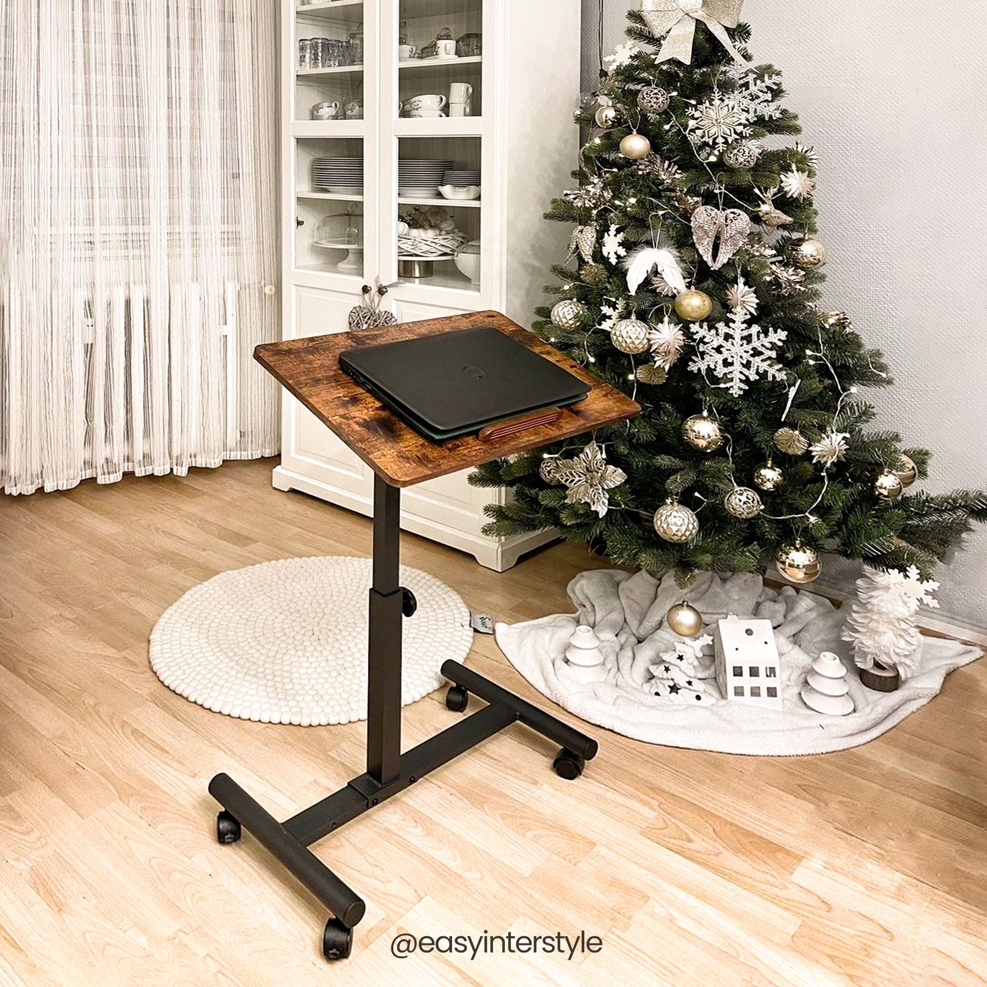 Industriestil Beistelltisch Vintagebraun-Schwarz